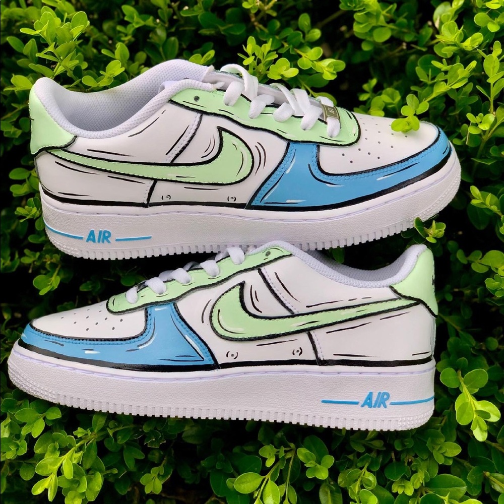 Custom Painted “2-tone Cartoon” Nike Air Force 1s